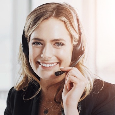 Woman-headset